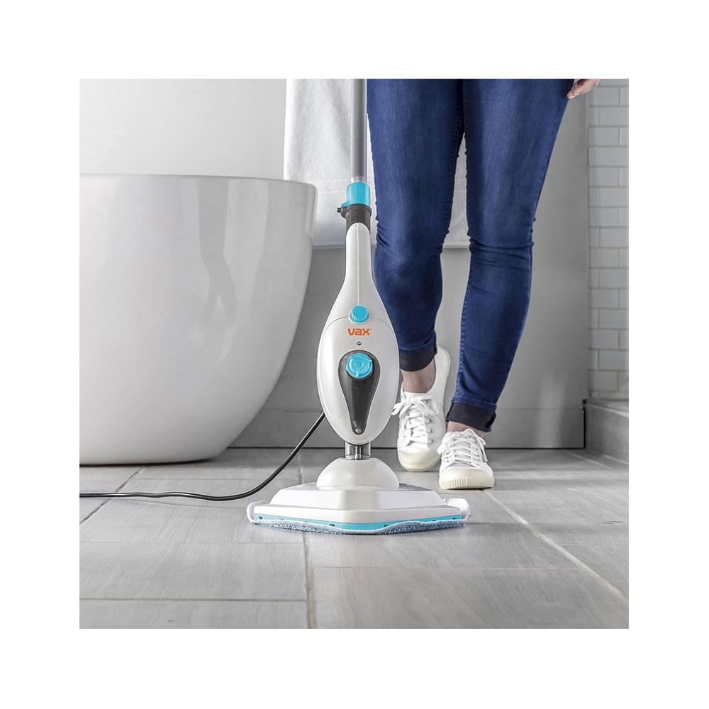 Vax Steam Clean Multi Steam Cleaner Mop 1300W 330ml Water Tank Capacity - White & Blue Secondary image