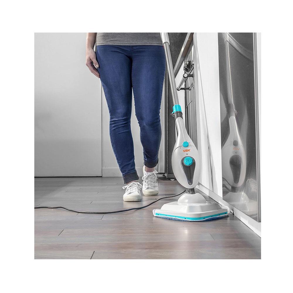 Vax Steam Clean Multi Steam Cleaner Mop 1300W 330ml Water Tank Capacity - White & Blue