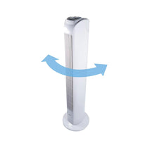 Igenix 29 Inch Oscillating Tower Fan With 3 Speed Settings 7.5 Hour Timer & Remote Control 45W - White