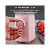 Tower Cavaletto Personal Jug Blender With Tritan Smoothie Bottle 300W 500ml - Marshmallow Pink & Rose Gold