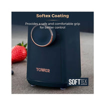 Tower Cavaletto Personal Jug Blender With Tritan Smoothie Bottle 300W 500ml - Midnight Blue & Rose Gold