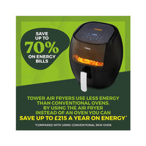 Tower Vortx Vizion Digital Air Fryer With Rapid Air Circulation 1800W 7 Litres - Black