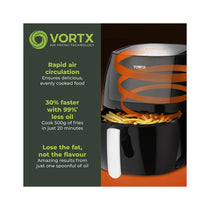 Tower Vortx Vizion Digital Air Fryer With Rapid Air Circulation 1800W 7 Litres - Black