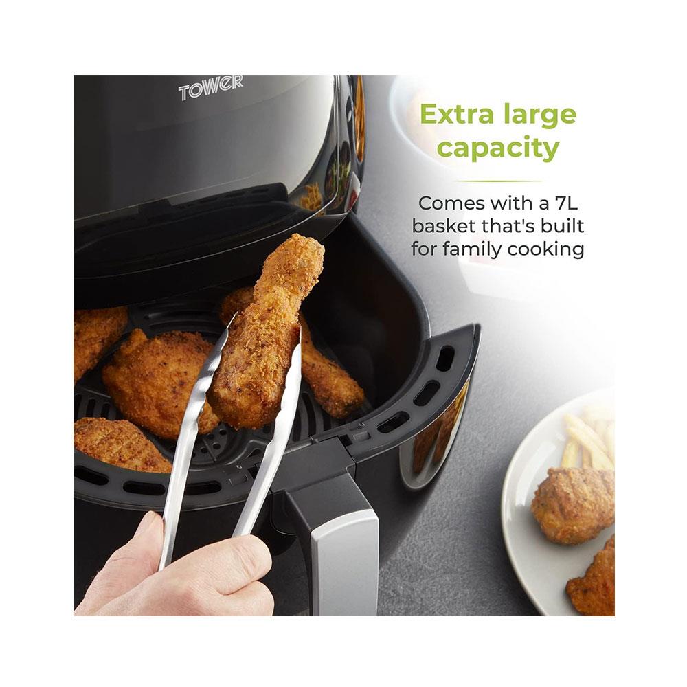 Tower Vortx Vizion Digital Air Fryer With Rapid Air Circulation 1800W 7 Litres - Black