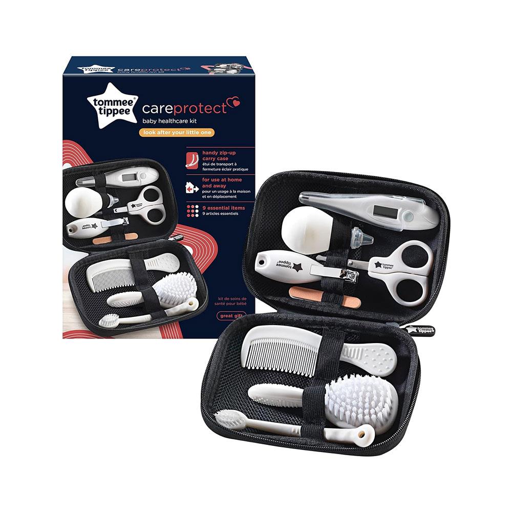 Tommee Tippee Baby Healthcare And Grooming Kit 9 Essential Newborn Care Items In Waterproof Travel Case - Black