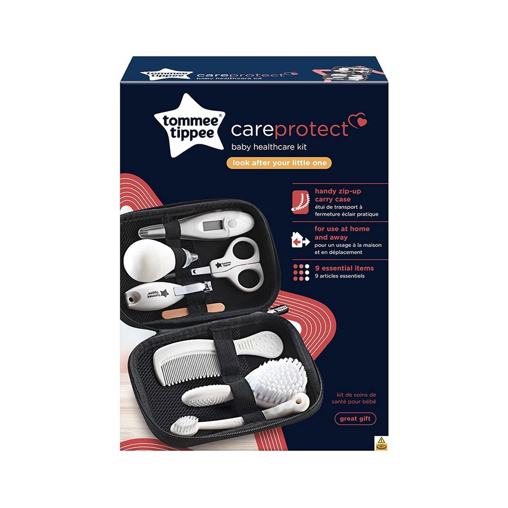 Tommee Tippee Baby Healthcare And Grooming Kit 9 Essential Newborn Care Items In Waterproof Travel Case - Black