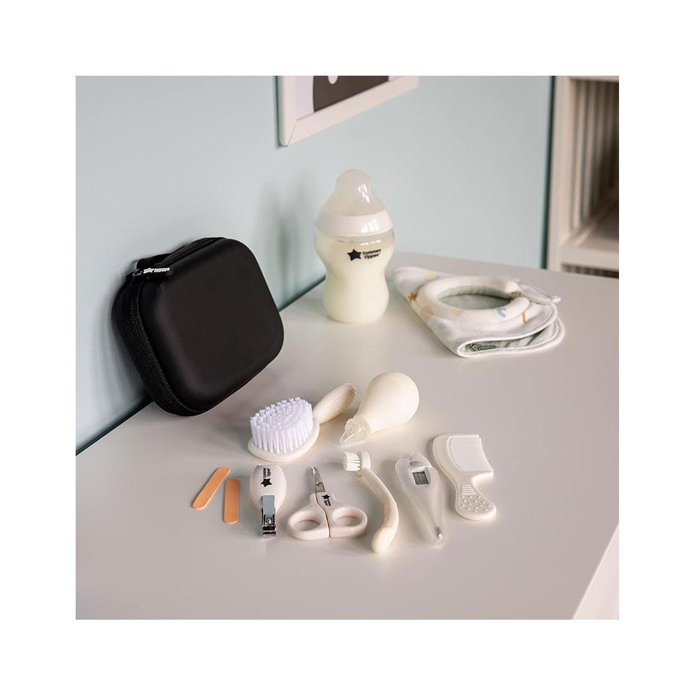 Tommee Tippee Baby Healthcare And Grooming Kit 9 Essential Newborn Care Items In Waterproof Travel Case - Black