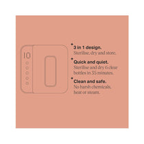 Tommee Tippee Ultra UV 3-In-1 Steriliser Dryer & Storage For Baby Bottles & Accessories - Black