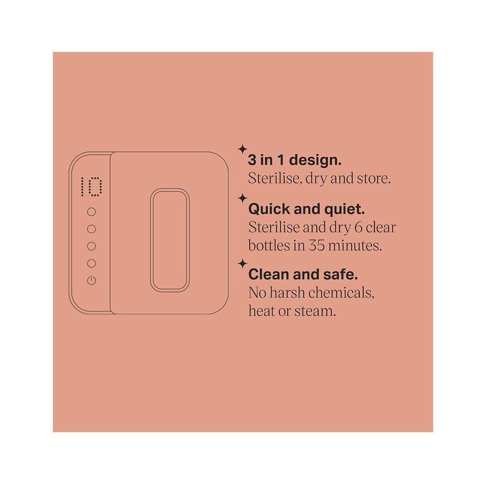 Tommee Tippee Ultra UV 3-In-1 Steriliser Dryer & Storage For Baby Bottles & Accessories - Black