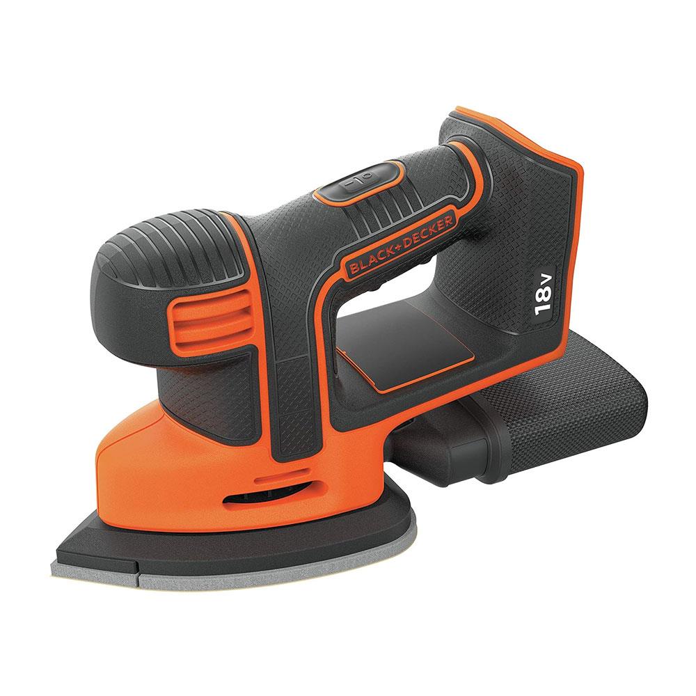Black & Decker 18V Cordless Mouse Detail Sander Bare Unit - Orange/Black