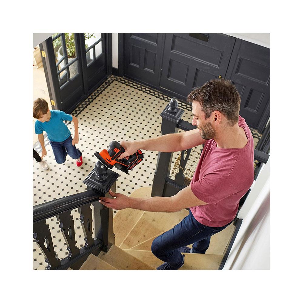 Black & Decker 18V Cordless Mouse Detail Sander Bare Unit - Orange/Black Secondary image