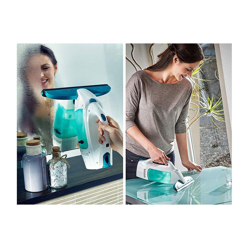 Leifheit Click System Dry & Clean Window Vacuum Cleaner 35 Mins Battery Life 100W - Turquoise
