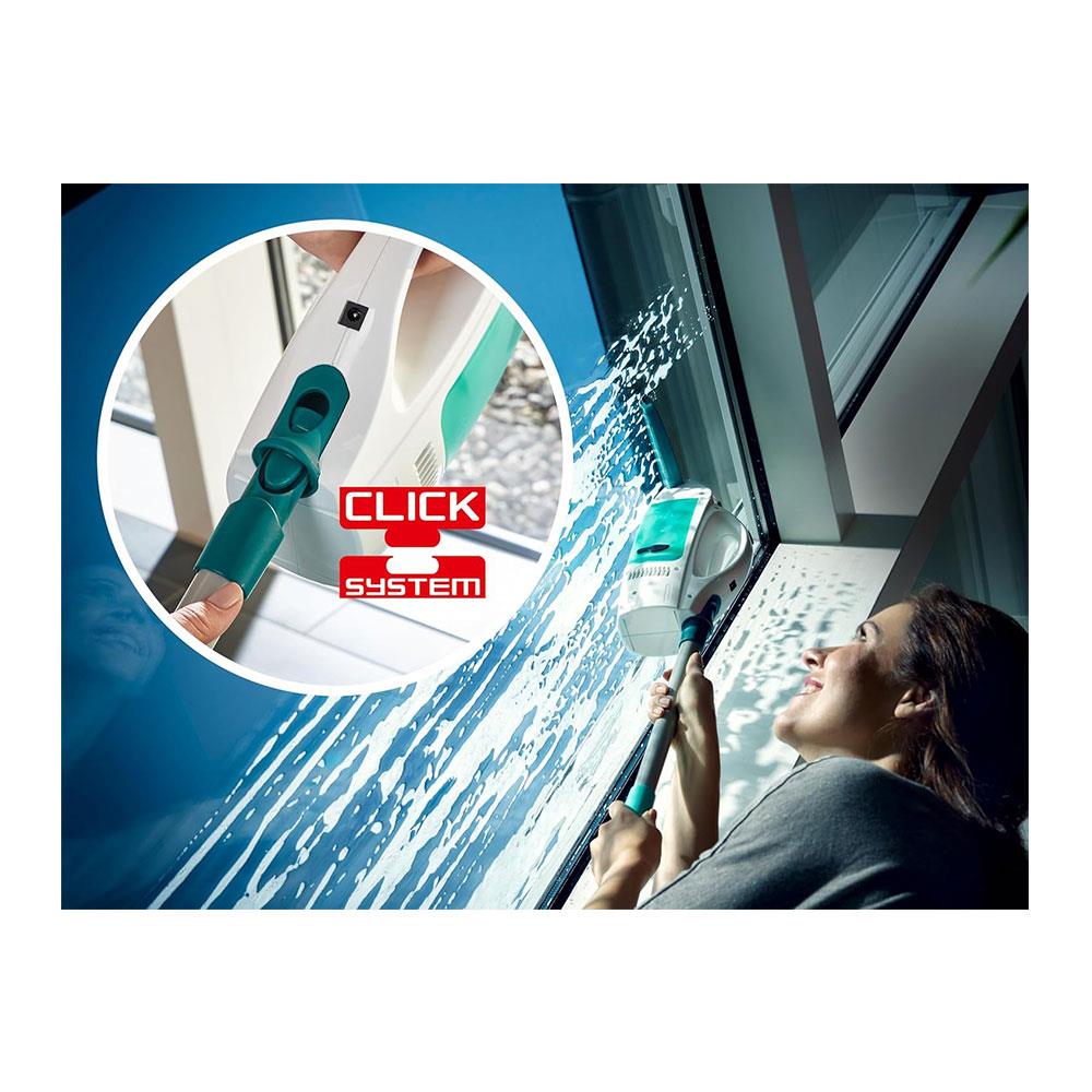 Leifheit Click System Dry & Clean Window Vacuum Cleaner 35 Mins Battery Life 100W - Turquoise