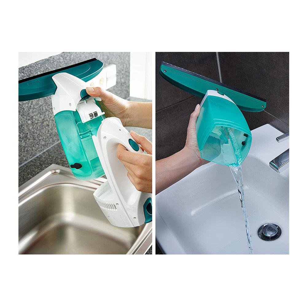 Leifheit Click System Dry & Clean Window Vacuum Cleaner 35 Mins Battery Life 100W - Turquoise