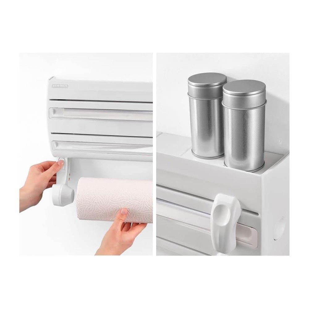 Leifheit Parat F2 Wall Mounted Kitchen Paper Towel Roll Holder - White