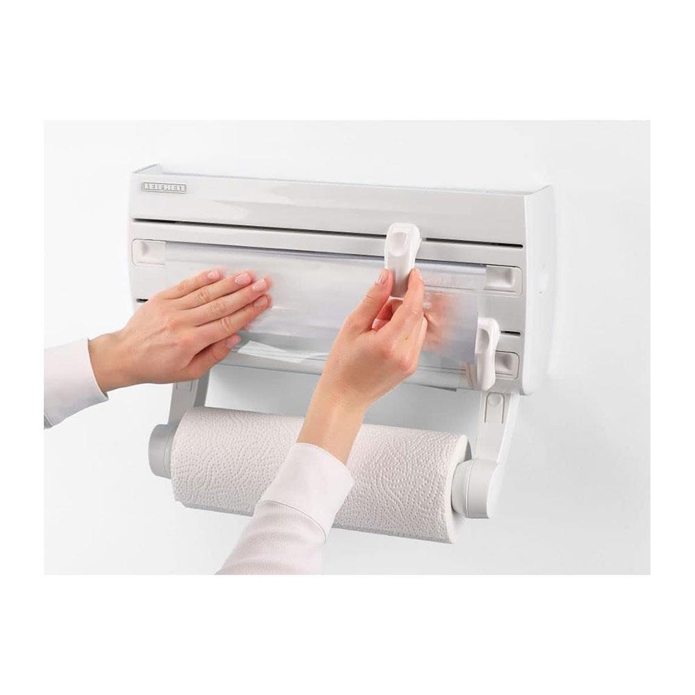 Leifheit Parat F2 Wall Mounted Kitchen Paper Towel Roll Holder - White