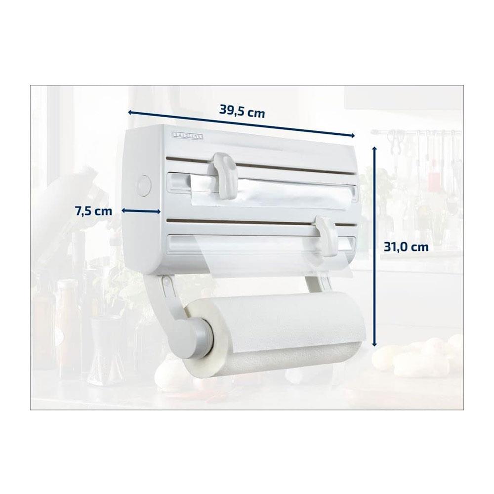 Leifheit Parat F2 Wall Mounted Kitchen Paper Towel Roll Holder - White