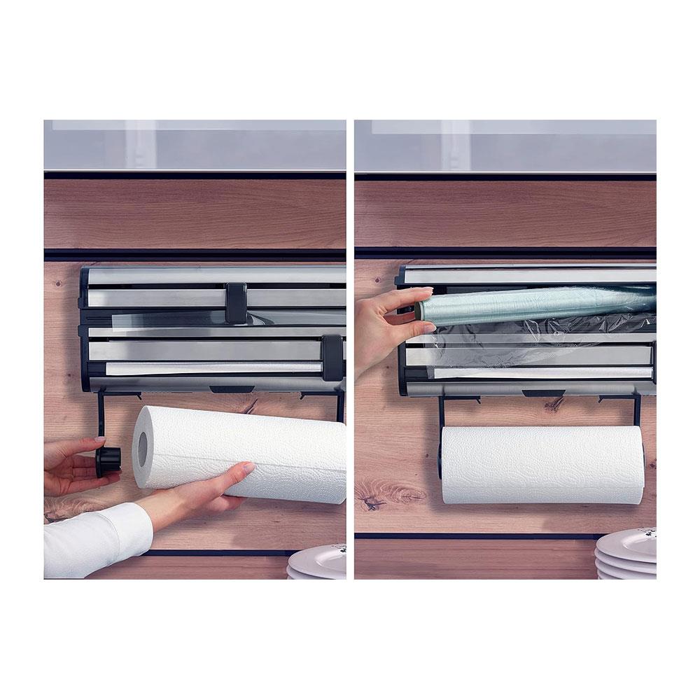 Leifheit Parat Royal II Wall Mounted Kitchen Roll Holder Stainless Steel - Silver