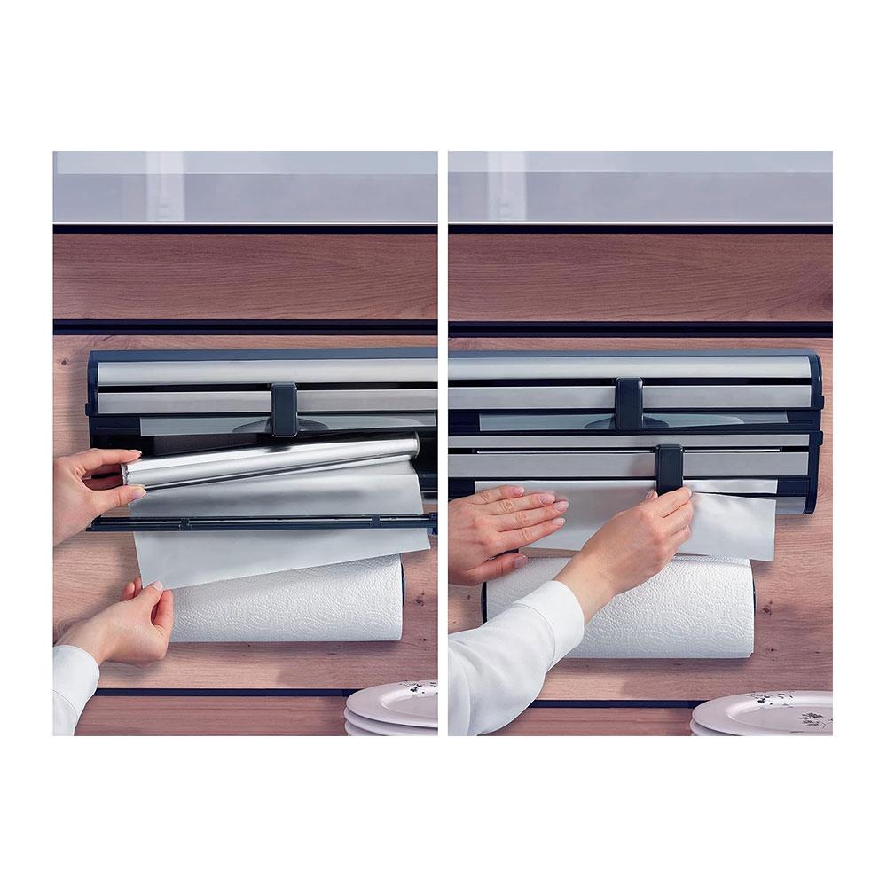 Leifheit Parat Royal II Wall Mounted Kitchen Roll Holder Stainless Steel - Silver