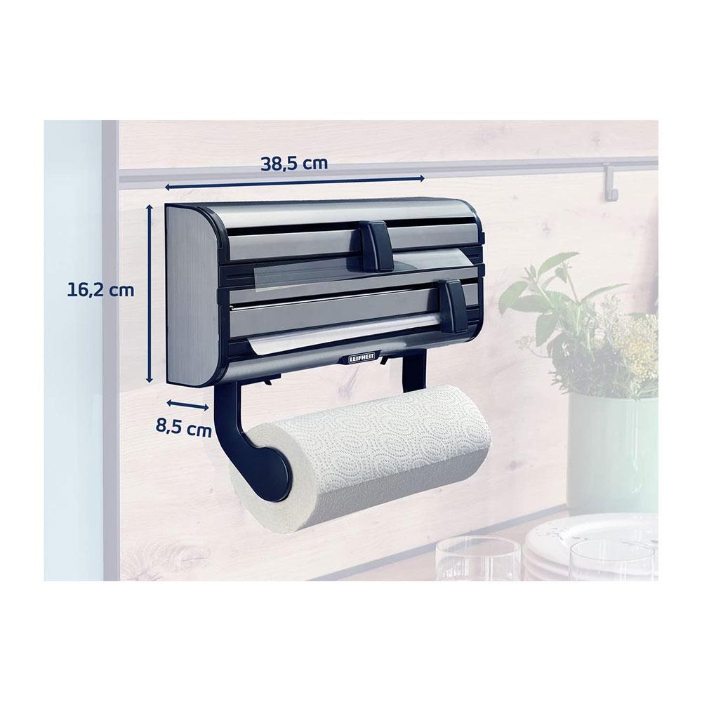 Leifheit Parat Royal II Wall Mounted Kitchen Roll Holder Stainless Steel - Silver
