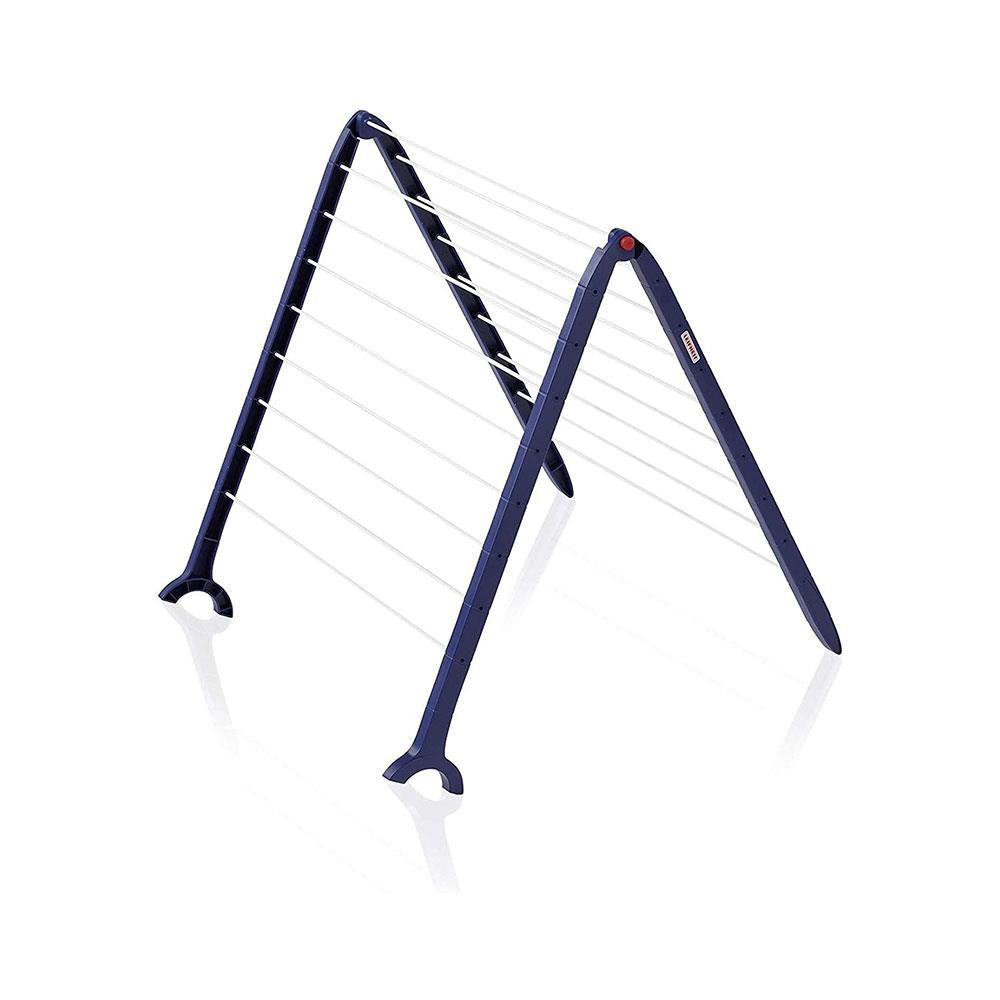 Leifheit Pegasus 110 Bath Folding Clothes Laundry Airer Dryer - Blue/White