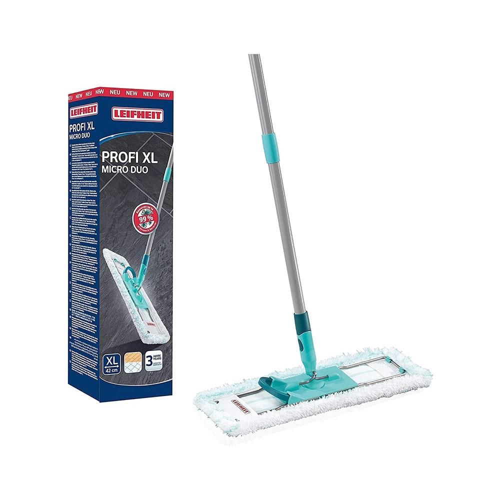 Leifheit Profi XL Micro Fibre Mop With Telescopic Handle - Turquoise