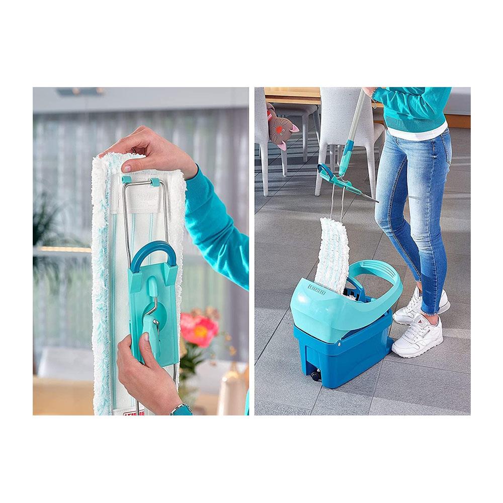 Leifheit Profi XL Micro Fibre Mop With Telescopic Handle - Turquoise