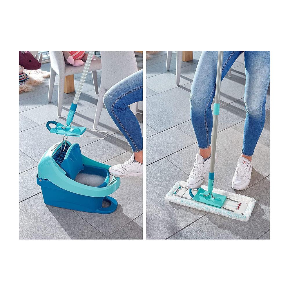 Leifheit Profi XL Micro Fibre Mop With Telescopic Handle - Turquoise