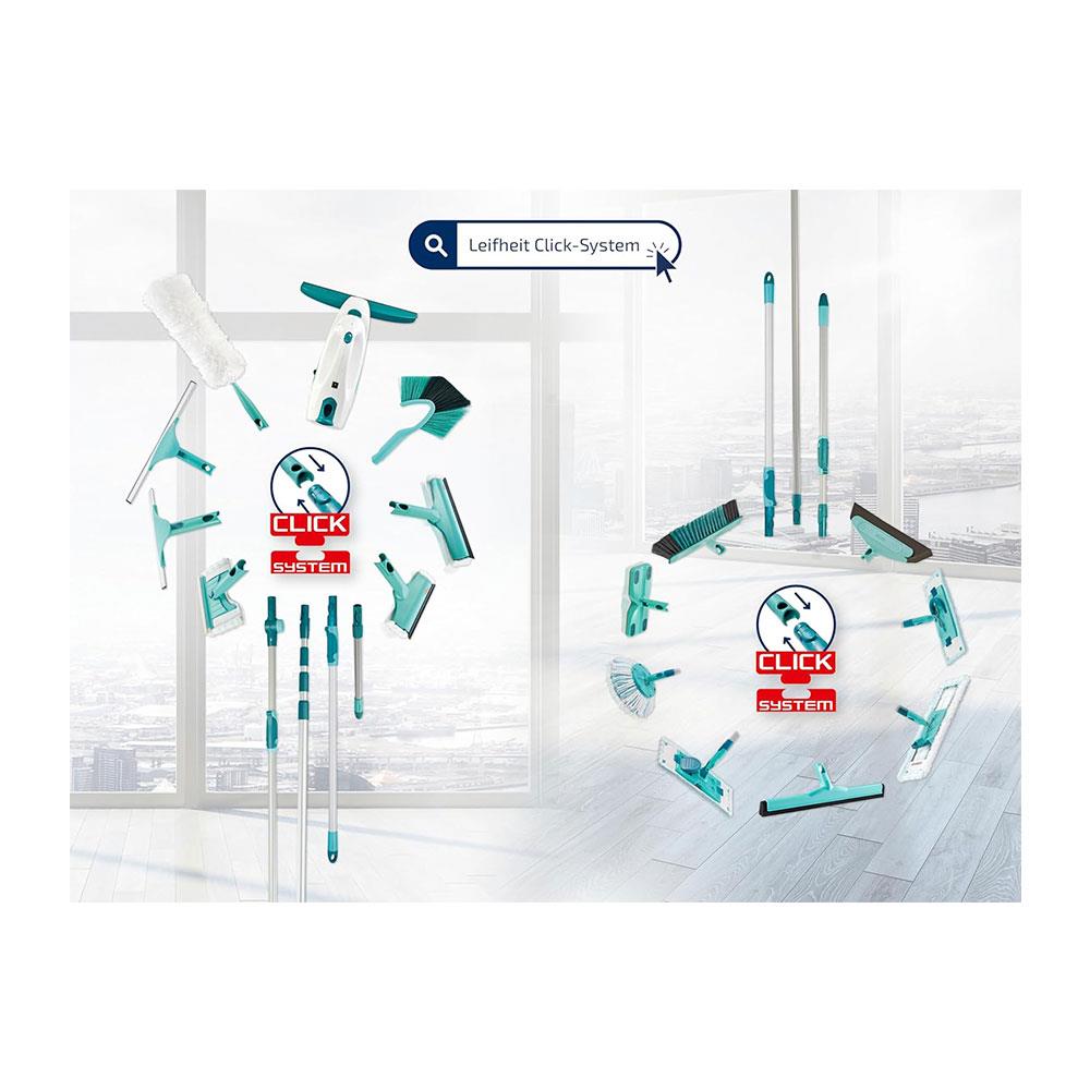 Leifheit Profi XL Micro Fibre Mop With Telescopic Handle - Turquoise