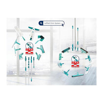 Leifheit Profi XL Micro Fibre Mop With Telescopic Handle - Turquoise