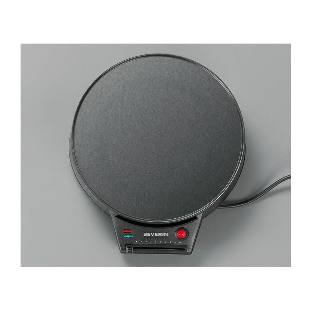 Severin Crepes Maker Pancake Maker With Spatula And Turning Stick 1000 W - Black