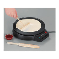 Severin Crepes Maker Pancake Maker With Spatula And Turning Stick 1000 W - Black