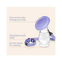 Lansinoh Silicone Breast Pump Breast Milk Collector With Lid & Neck Strap Holds 100ml Breastmilk - Transparent