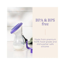 Lansinoh Silicone Breast Pump Breast Milk Collector With Lid & Neck Strap Holds 100ml Breastmilk - Transparent
