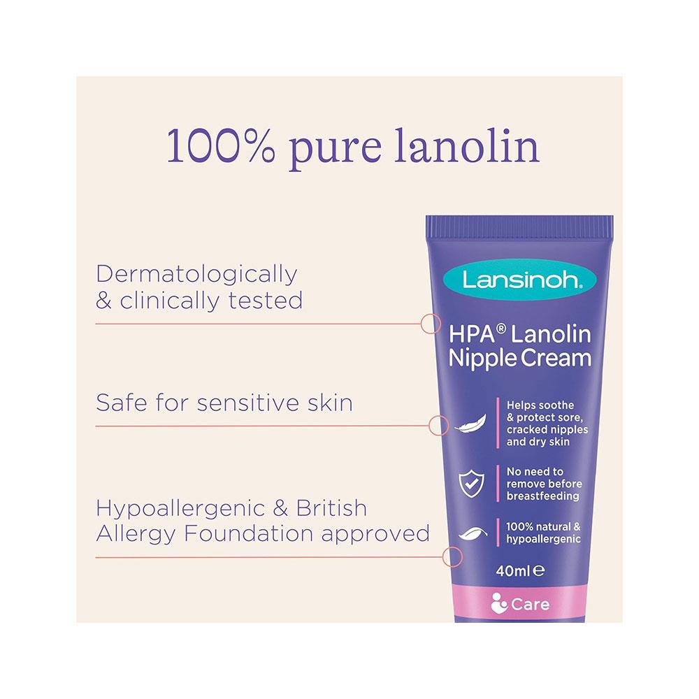 Lansinoh HPA Lanolin Nipple Cream Helps Soothe & Protect Sore Cracked Nipples & Dry Skin - 40ml Secondary image