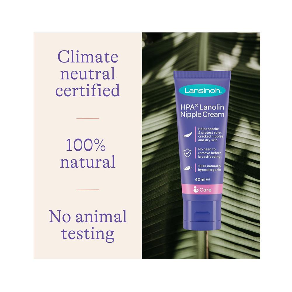 Lansinoh HPA Lanolin Nipple Cream Helps Soothe & Protect Sore Cracked Nipples & Dry Skin - 40ml
