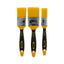 Coral Zero-Loss Paint Brushes With No Loss of Bristle Paintbrush Heads 3 Piece Pack Set - Yellow