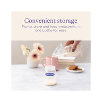 Lansinoh Breastmilk Storage Bottles 160ml x 4 Pack & Stackable Lids - Transparent