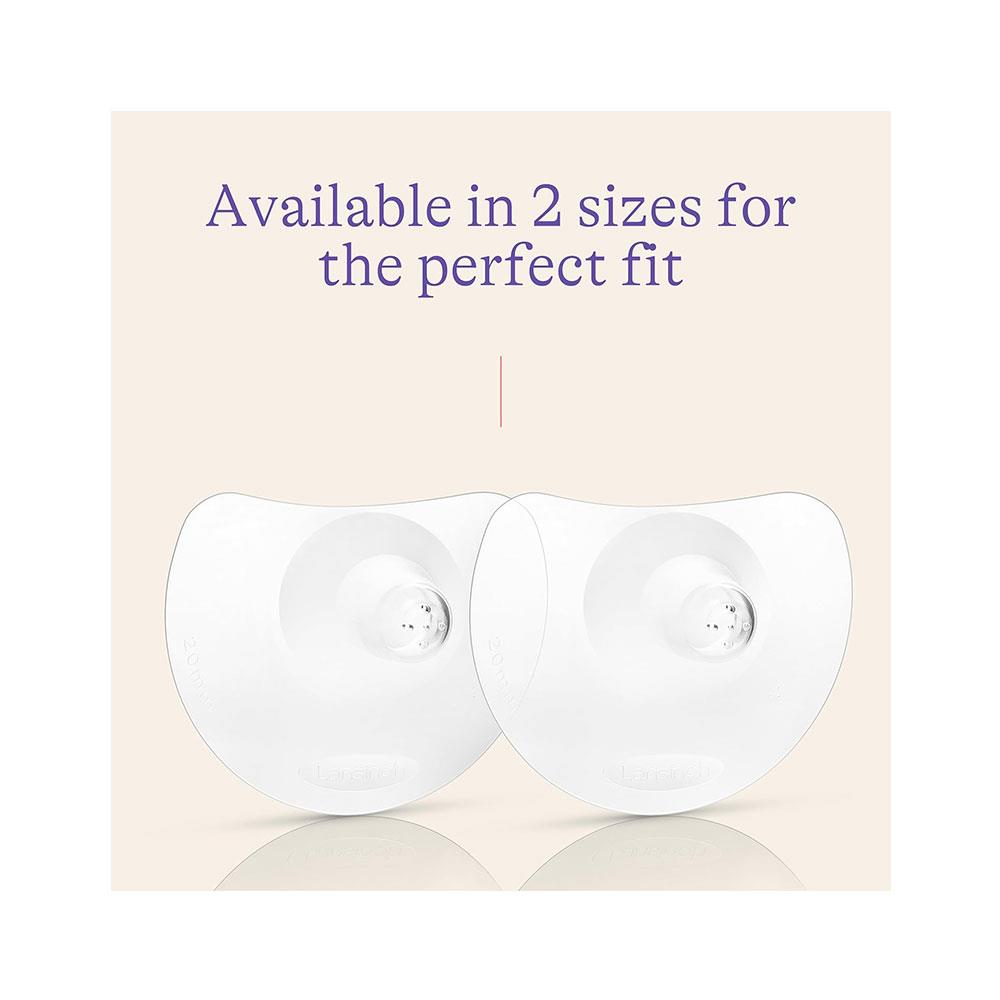 Lansinoh Contact Nipple Shields With Protective Case 24mm 2 Pack - Transparent
