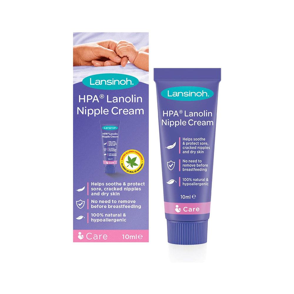 Lansinoh HPA Lanolin Nipple Cream Helps Soothe & Protect Sore Cracked Nipples & Dry Skin - 10ml