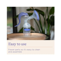 Lansinoh Manual Breast Pump With 160ml Baby Bottle Customisable Pumping Modes - Purple