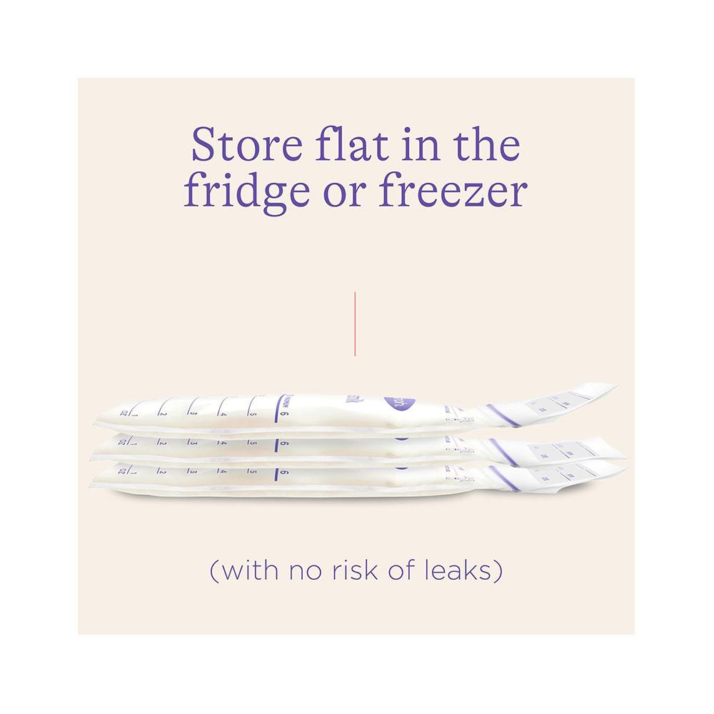 Lansinoh Breastmilk Storage Bags 25 Pre-Sterilised Bags Double Zipper Seal - Transparent Secondary image