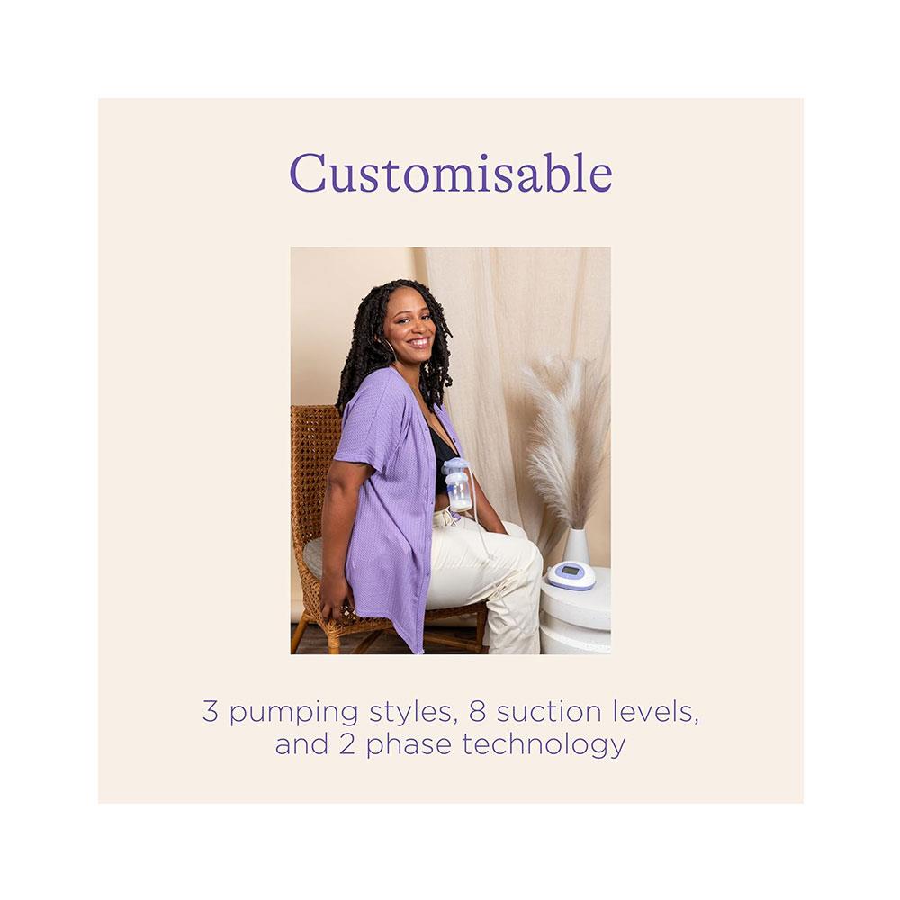 Lansinoh 2-In-1 Double Electric Milk Breast Pump With 2 x 160ml Feeding Bottles - Transparent