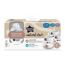 Tommee Tippee Closer To Nature Natural Start Anti-Colic Baby Bottle 150ml 0+ Months - Pack of 3