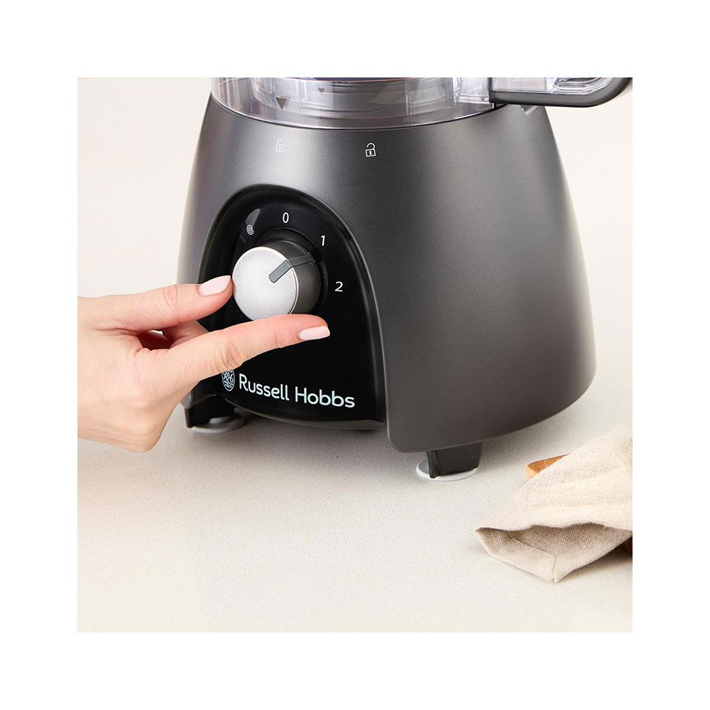 Russell Hobbs Desire Food Processor & Blender 600W 2.3 Litres Total Capacity - Matte Charcoal