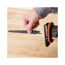 Black & Decker 18V Cordless Reciprocating Saw With 1.5Ah Battery & 400mA Charger 1 Blade - Orange/Black