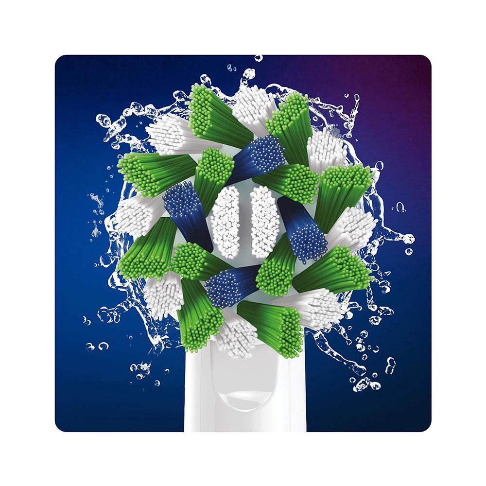 Oral-B Cross Action Toothbrush Heads 5 Pack With CleanMaximiser Technology - White