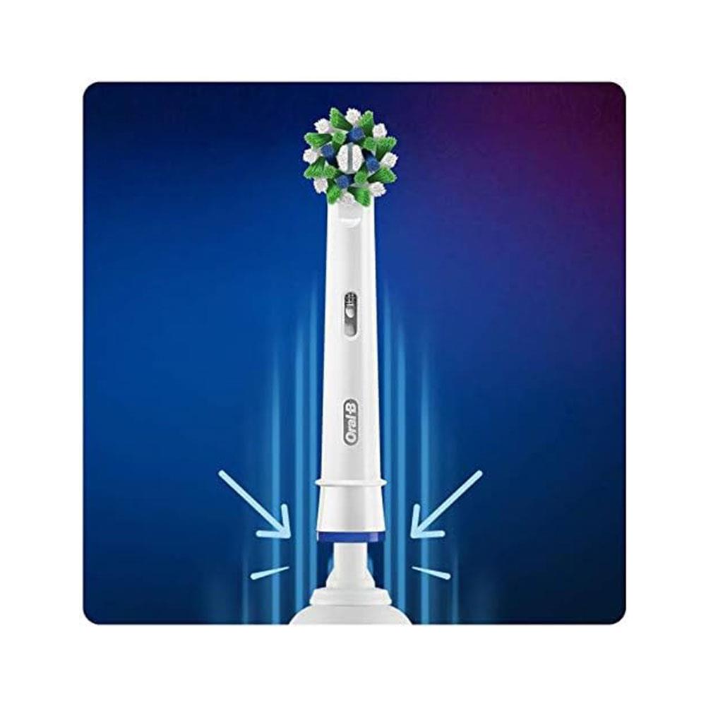 Oral-B Cross Action Toothbrush Heads 5 Pack With CleanMaximiser Technology - White