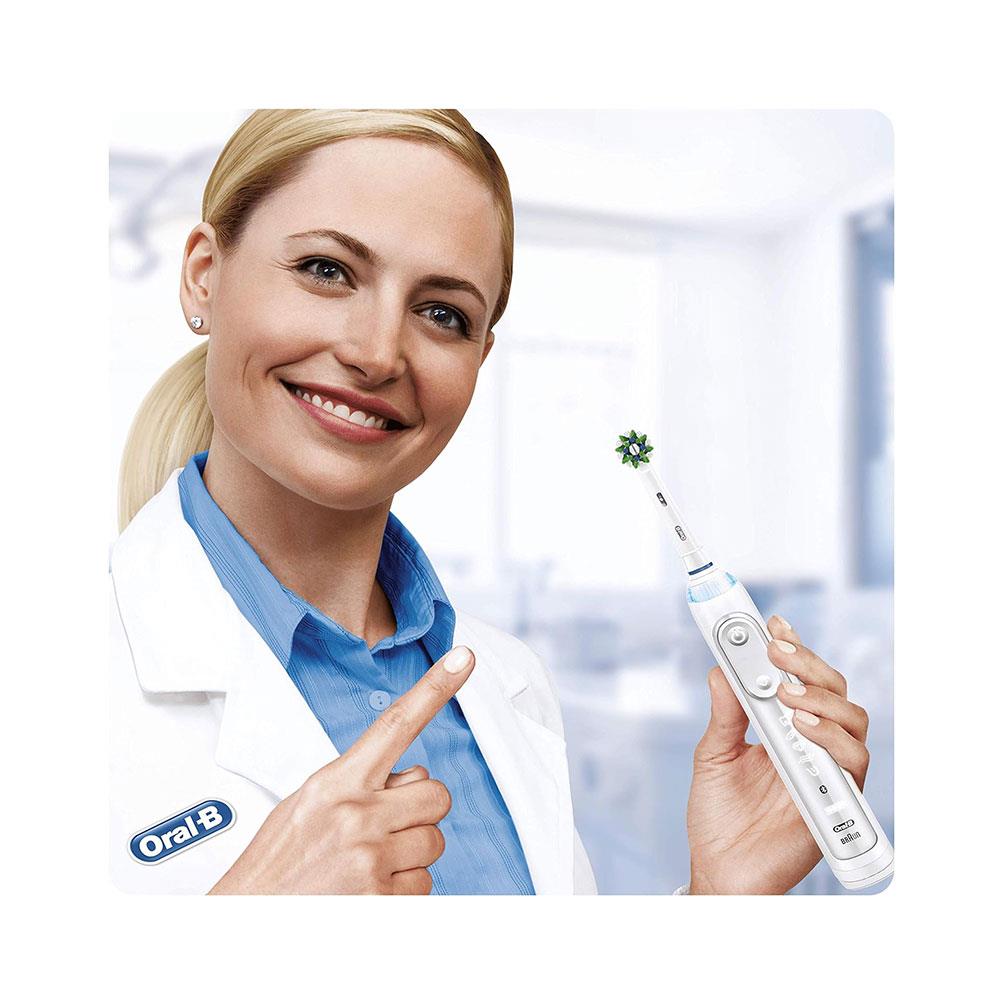 Oral-B Cross Action Toothbrush Heads 5 Pack With CleanMaximiser Technology - White