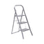 OurHouse 3 Tread Steel Step Ladders With Non-Slip Feet 150kg Load Capacity Folding Design - Silver